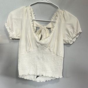 OPEN BACK WHITE SHIRT